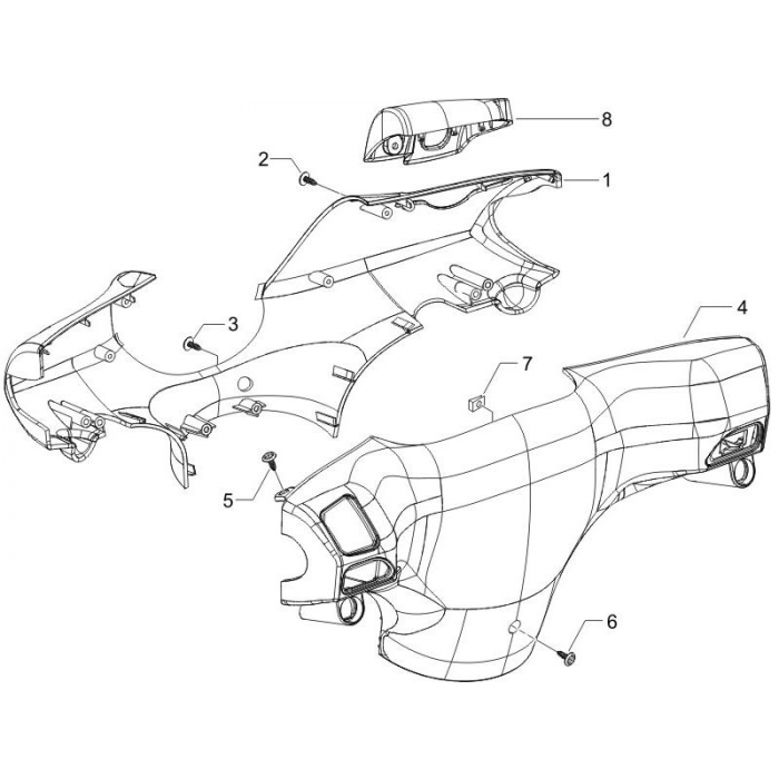 Cappuccio di sterzo | Zip 50 4T 25 km/h Noabs E2 2006-2016 (EMEA)