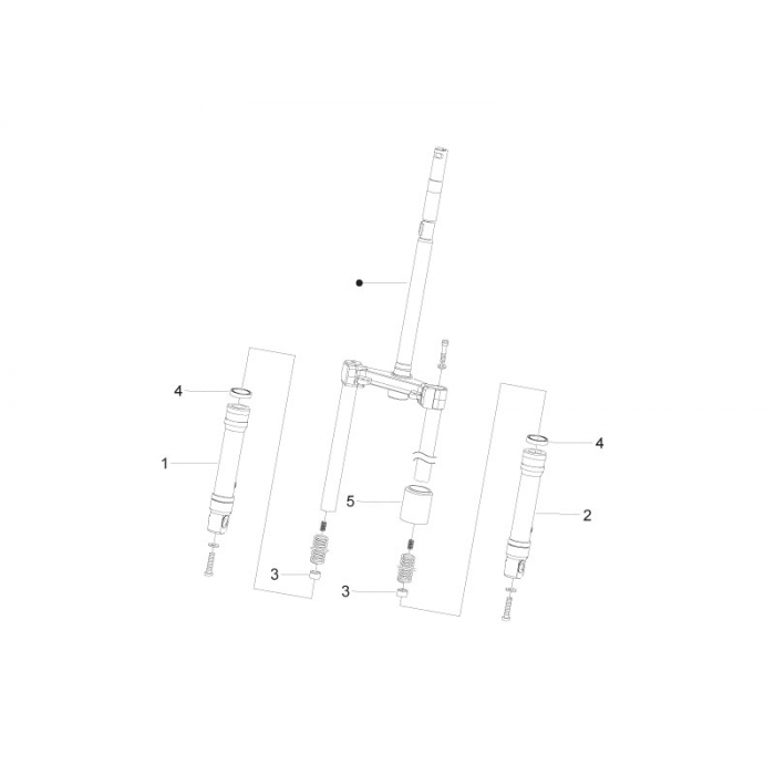 Composants de fourche ZIP 50 4T 25 km / h Noabs E2 2006-2016 (EMEA)