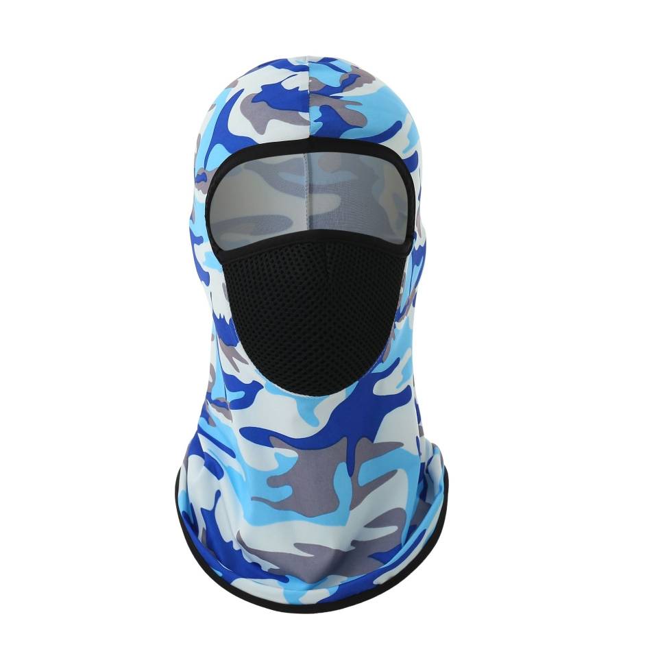 Balaclava camo blu/bianco