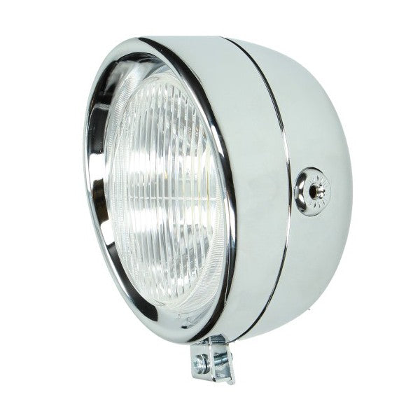 Koplamp DMP Rond Classic Chroom Past Op Maxi, Puch