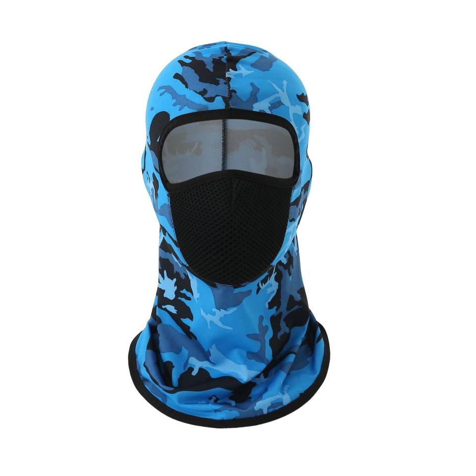 Balaclava camo blue with mouthpiece