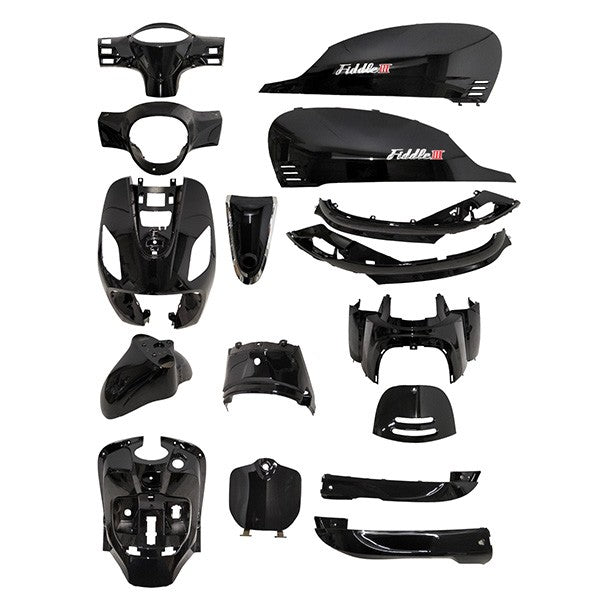 Kit de carrosserie Gloss Black Sym Fiddle 3 Complete