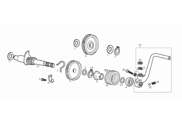 Derbi Senda SM 50 2T 3ª ED X-Treme E2 2008 – Kickstarter Kickstartertas