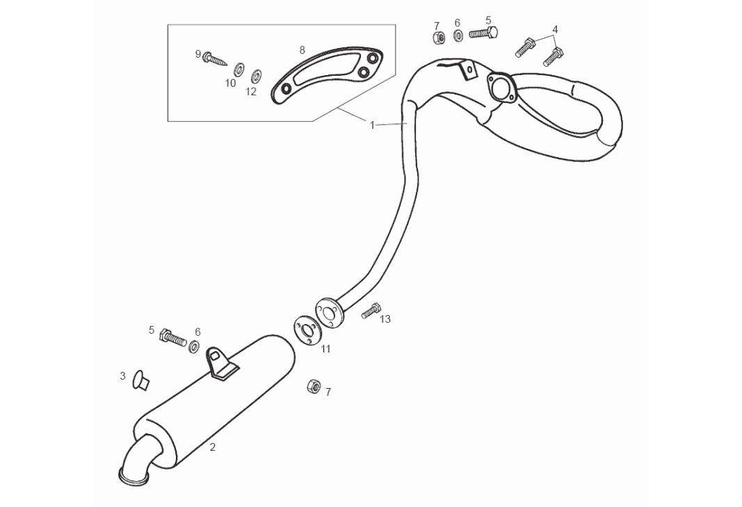 Derbi Senda SM 50 2T 3ª ED X-Treme E2 2008 – Uitlaat