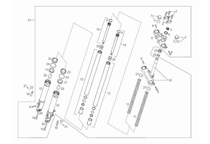 Derbi Senda SM 50 2T 3ª ED X-Treme E2 2008 – Vork