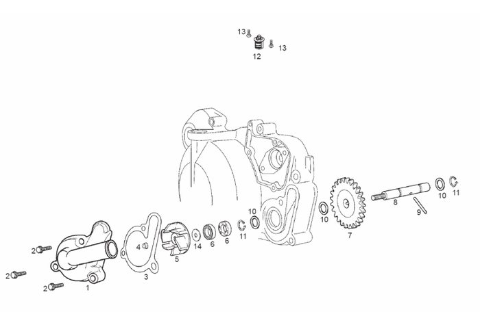 Derbi Senda SM 50 2T 4ª ED X-Treme E2 2007 – Waterpomp