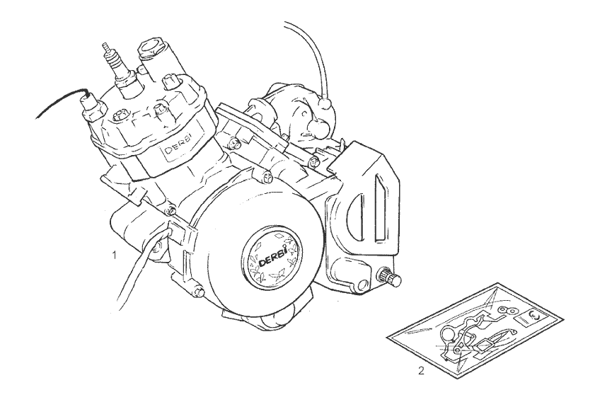 Derbi Senda SM 50 2T X-Treme E2 2004 – Motor