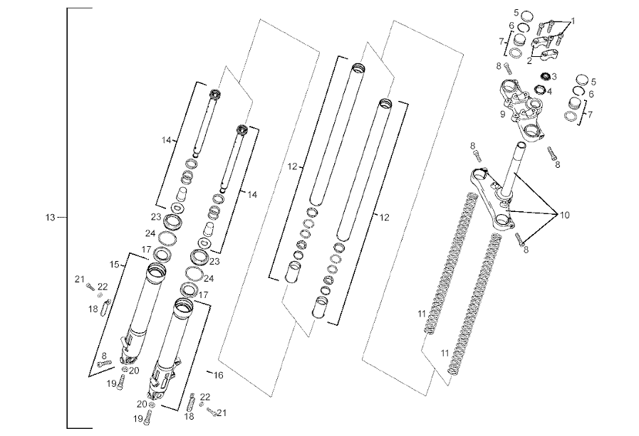 Derbi Senda SM 50 2T X-Treme E2 2004 – Vork