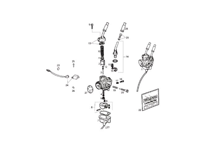 Derbi Senda SM 50 2T X-Treme E2 2010 – Carburateur Pakking 2