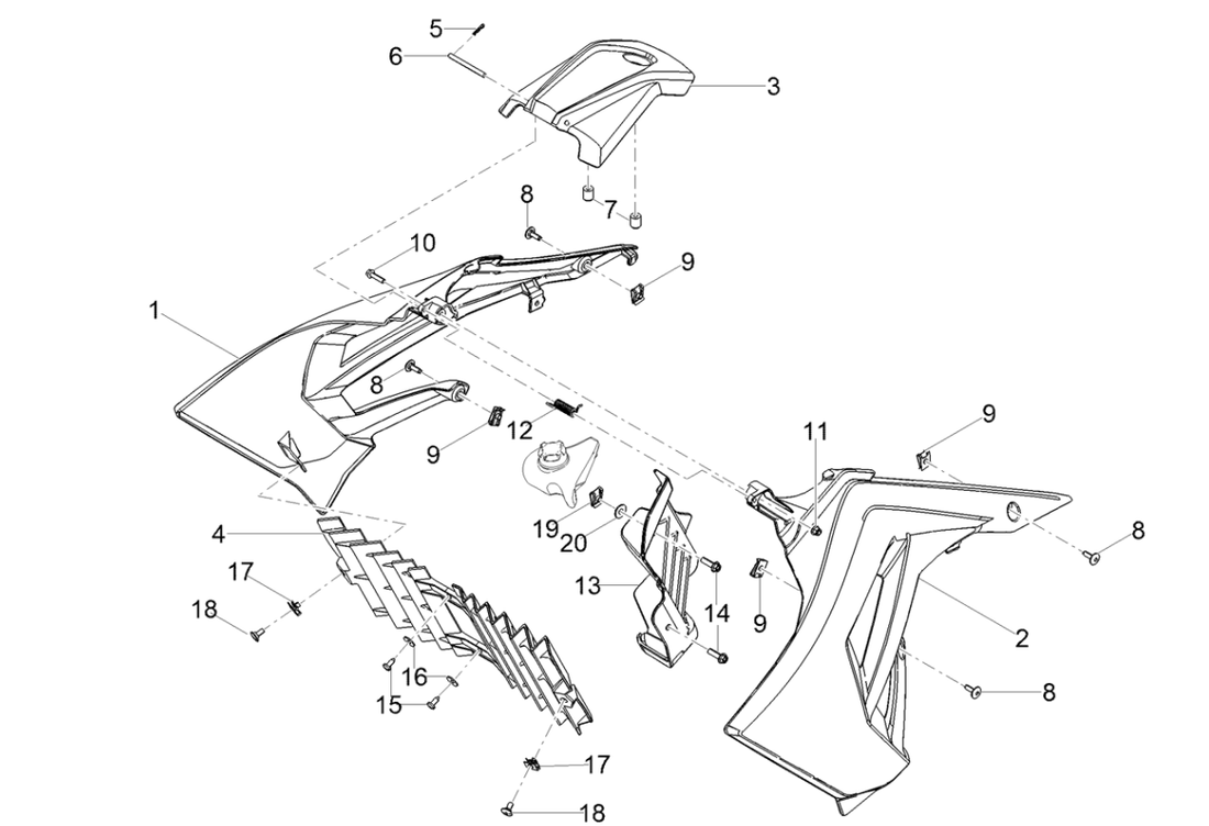 Derbi Senda SM 50 2T X-Treme E4 2019-2020 – Radiateur Beplating