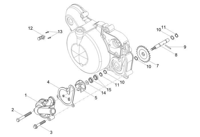 Derbi Senda SM 50 2T X-Treme E4 2019-2020 – Waterpomp