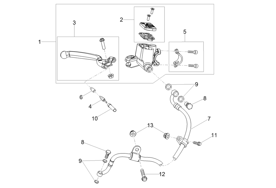 Derbi Senda SM 50 2T X-Treme Low Seat E4 2019 – Hoofdremcilinder Voor
