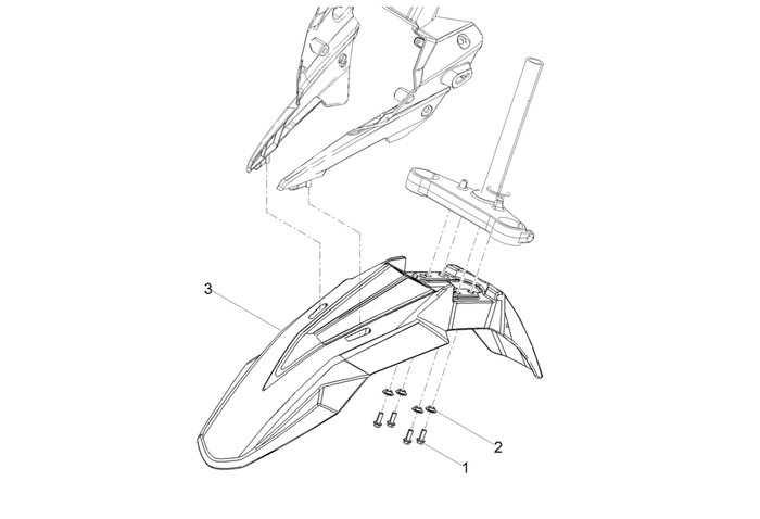 Derbi Senda SM 50 2T X-Treme Low Seat E4 2019 – Spatbord
