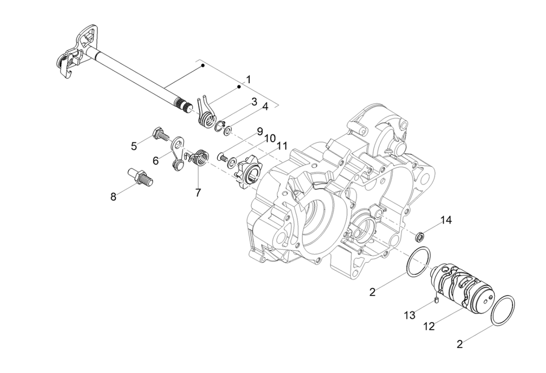 Derbi Senda SM 50 2T X-Treme Low Seat E4 2019 – Transmissieschakelstang