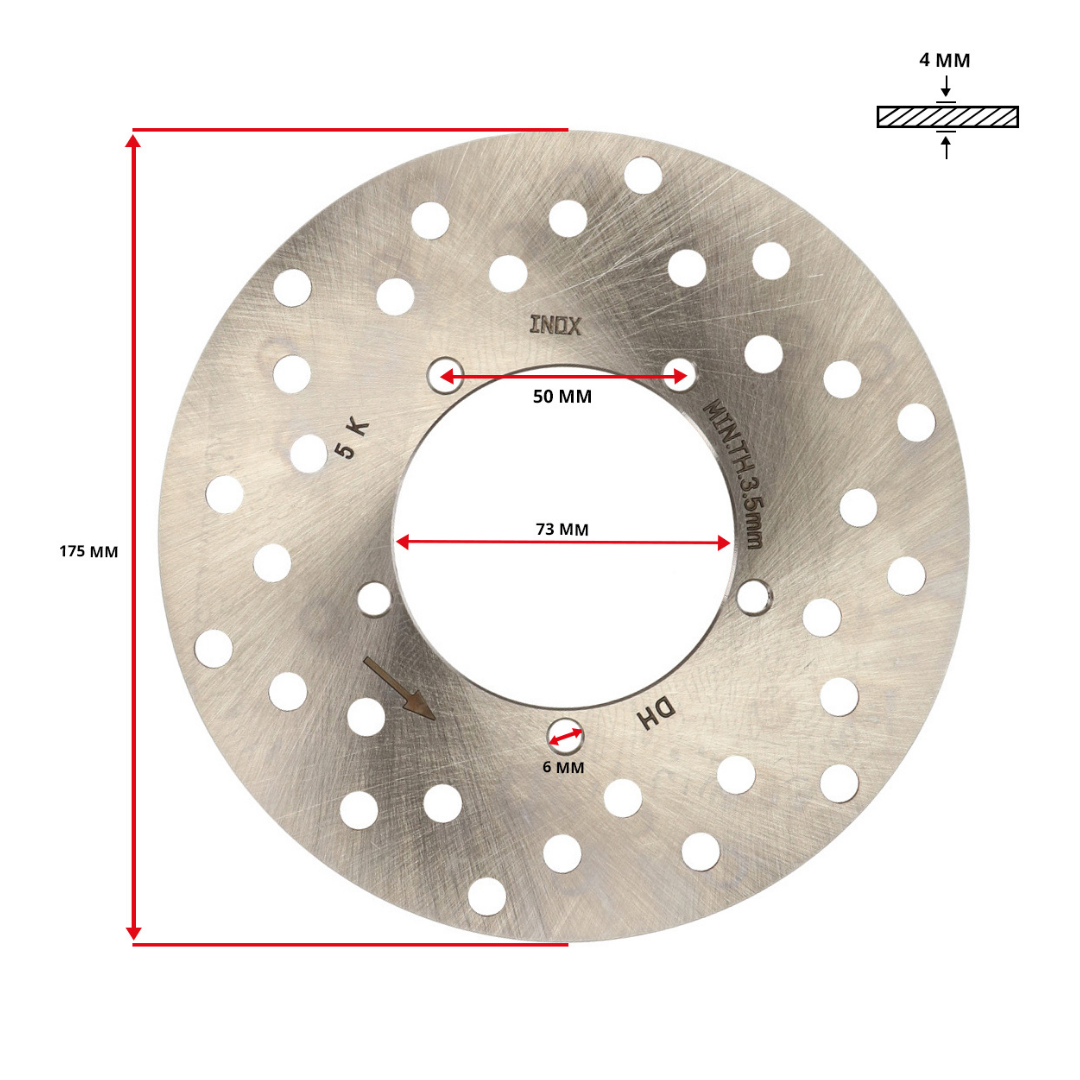 Brake Disc Original Model Piaggio Zip / Runner 50 Rear