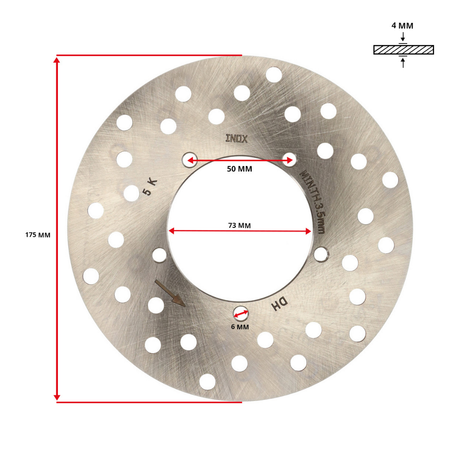 Brake Disc Original Model Piaggio Zip / Runner 50 Rear