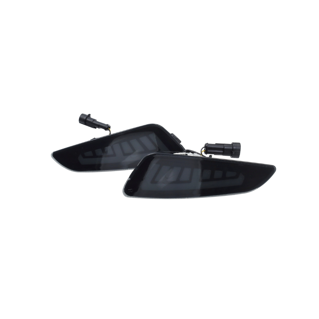 Power1 Sport LED Front Turn Signal Set Smoke Vespa Sprint / Primavera