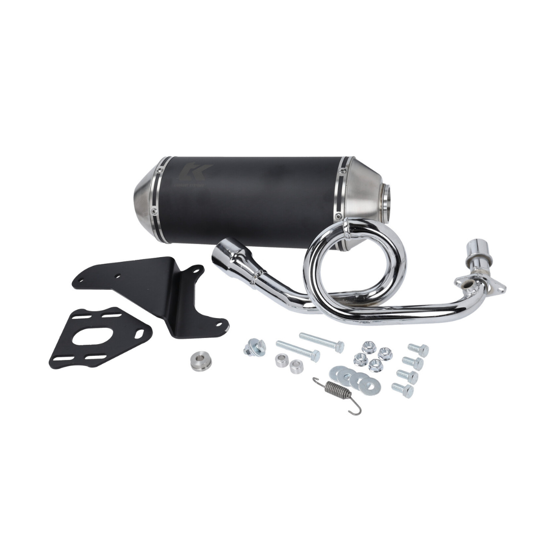 TurboKit Scarico Piaggio Zip IGET 4T 3V Euro 5 Cromato