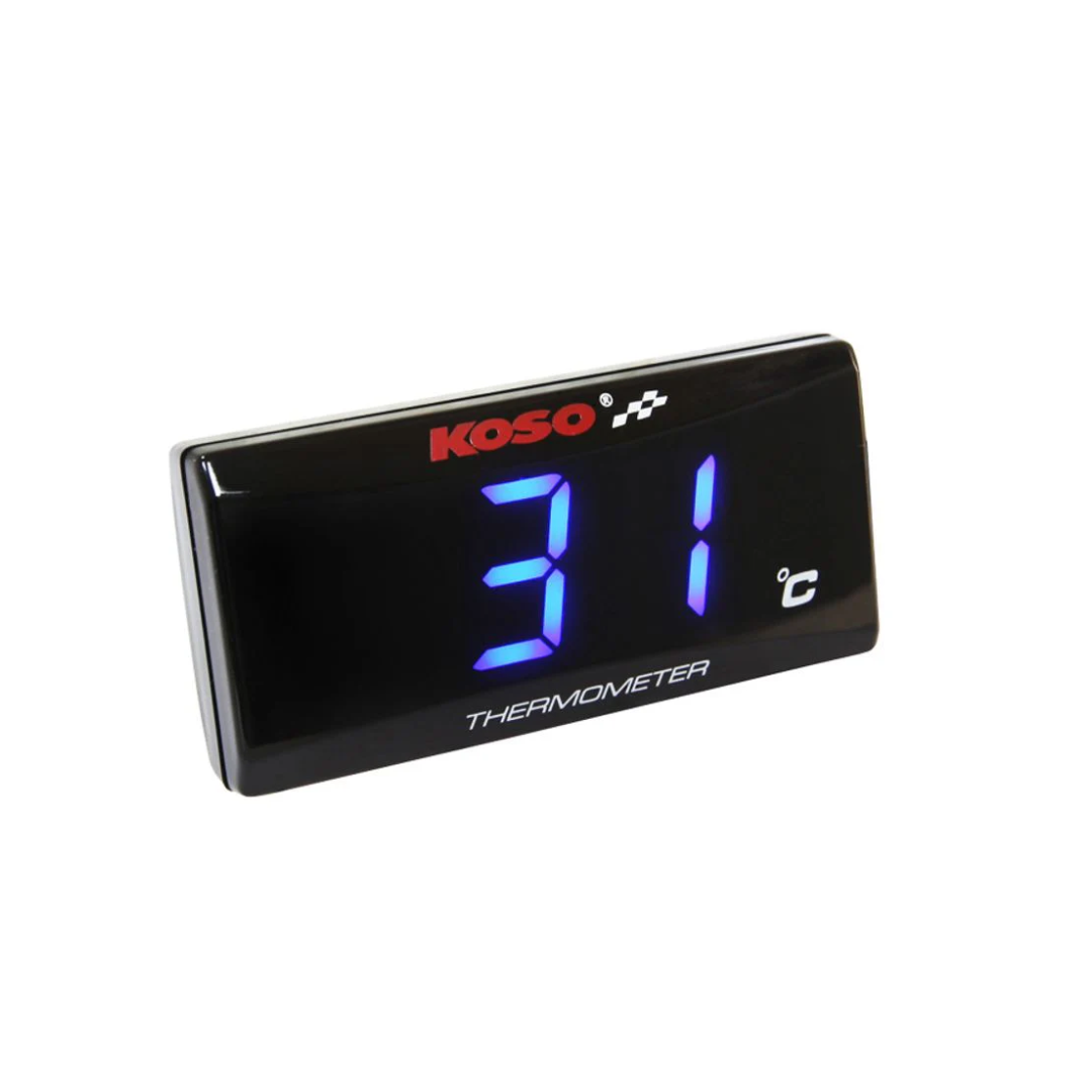 Temperatuurmeter Koso Super Slim Style 0-120 Graden Blauw