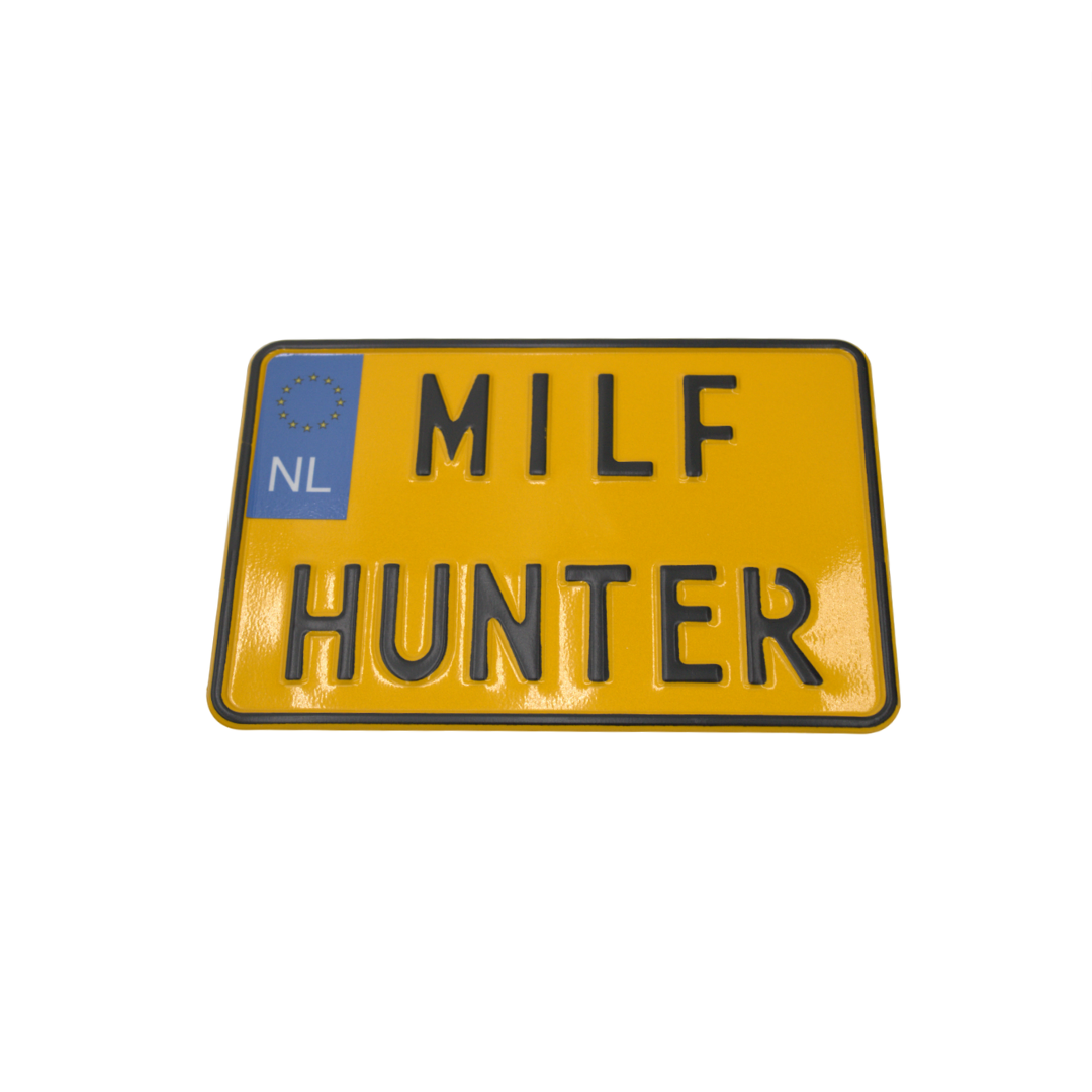 Niederländische Motorradplatte Milf Jäger