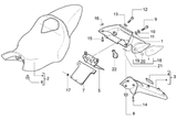 Gilera DNA 50 2T E2 2005 – Buddy seat License plate holder