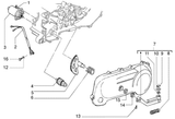 Gilera DNA 50 2T E2 2005 – Starter motor Kickstarter