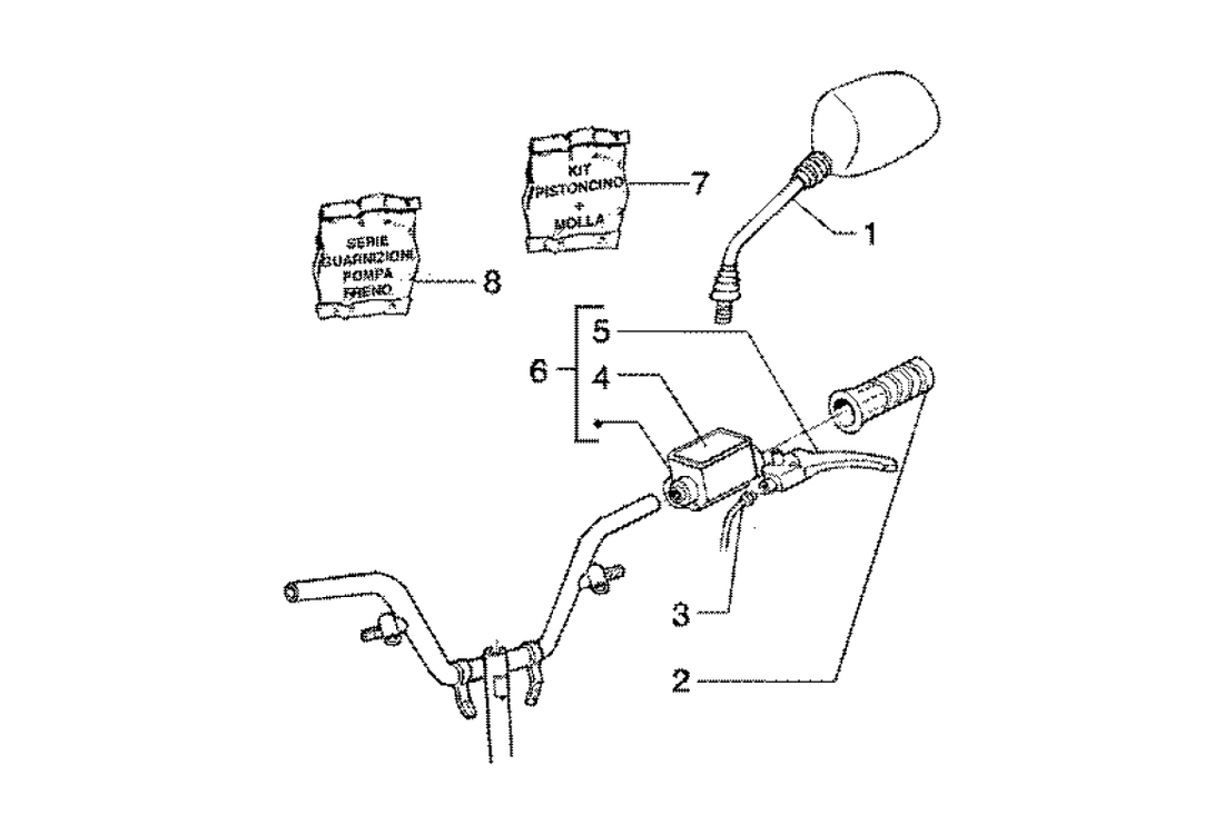 Gilera Runner 180 2T FXR E1 1998-2002 – Hoofdremcilinder Rechts Gaskabel