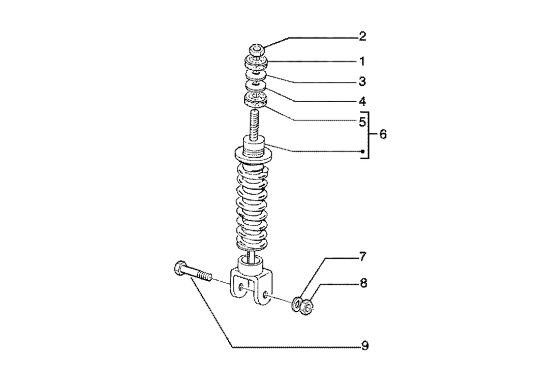 Gilera Runner 180 2T FXR E1 1998-2002 – Schokbrekerachter