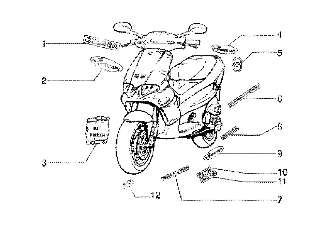 Gilera Runner 180 2T FXR E1 1998-2002 – Stickers Emblemen