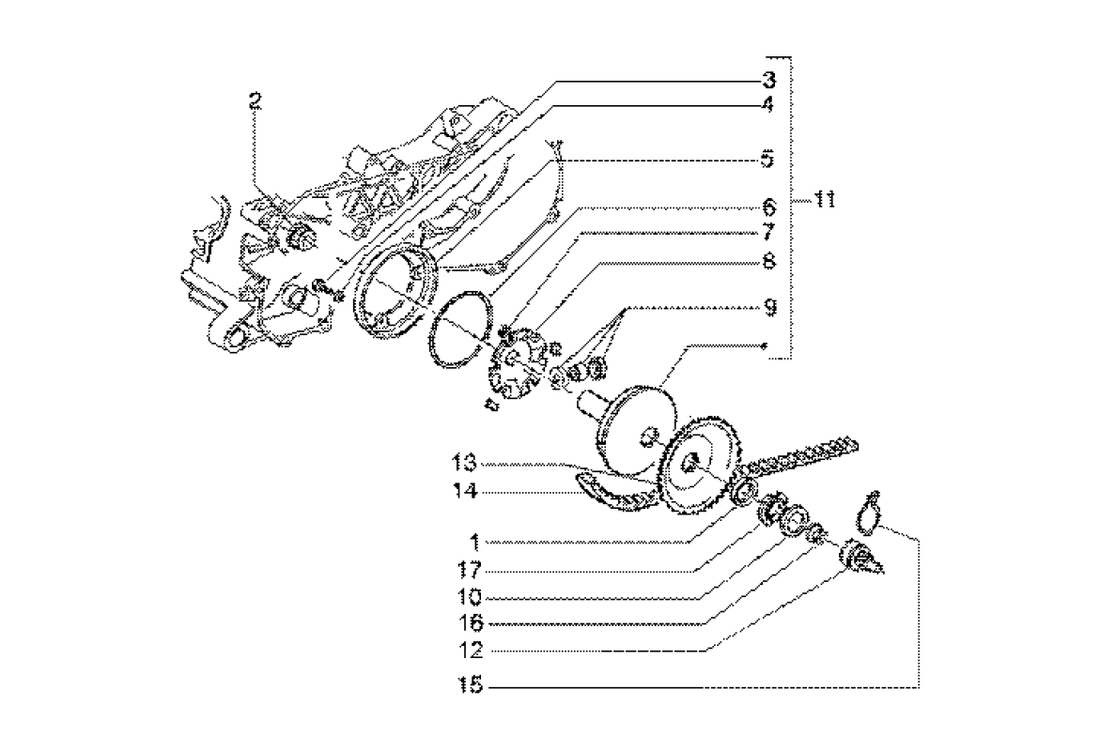Gilera Runner 180 2T FXR E1 1998-2002 – Variateur