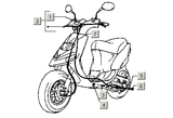 Gilera Stalker 50 2T E1 1998-2005 – Throttle cable Brake cable 2