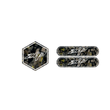 Forged Carbon Voorkap Logo + Reflector Zip Bundel