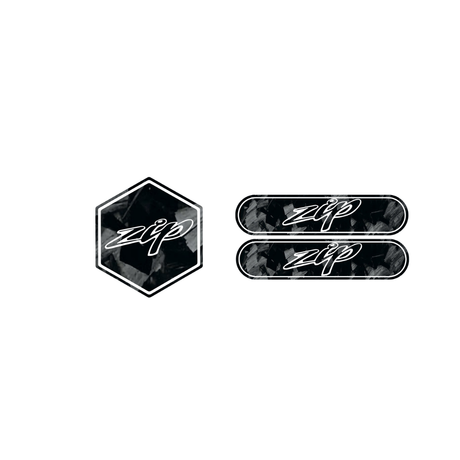 Forged Carbon Voorkap Logo + Reflector Zip Bundel