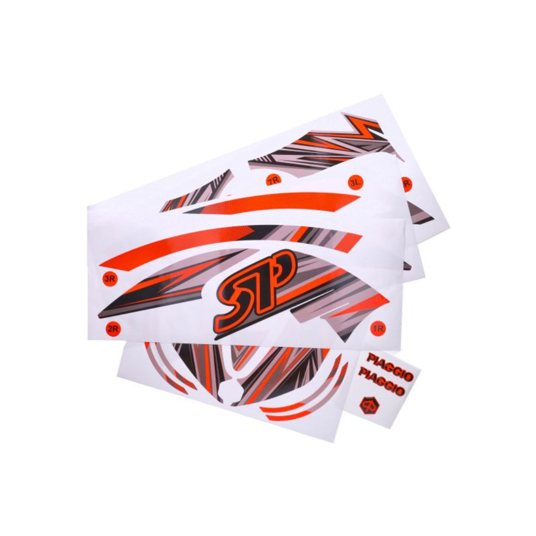 Sticker set Fluo Oranje GP1 Piaggio Zip