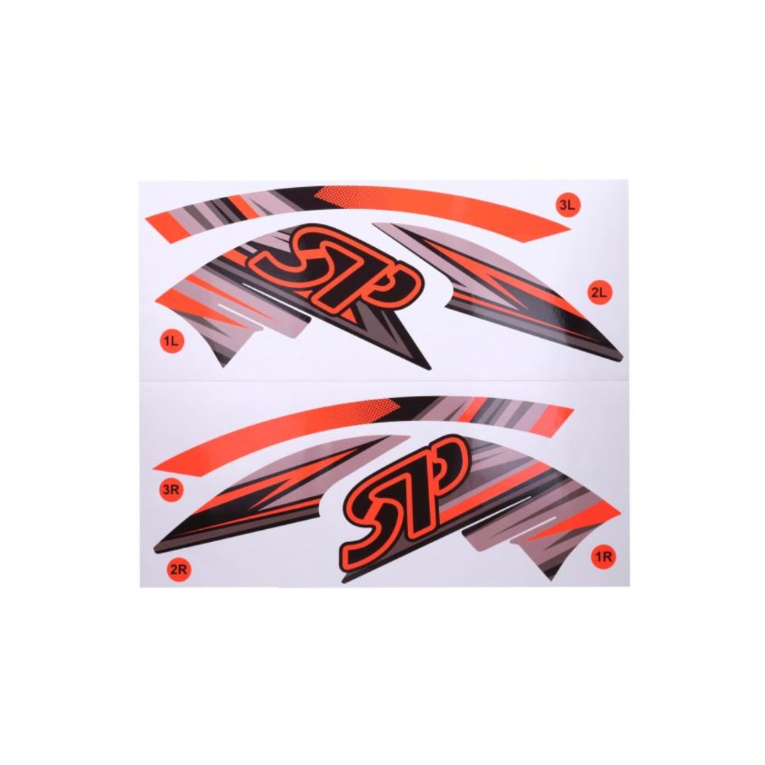 Sticker set Fluo Oranje GP1 Piaggio Zip