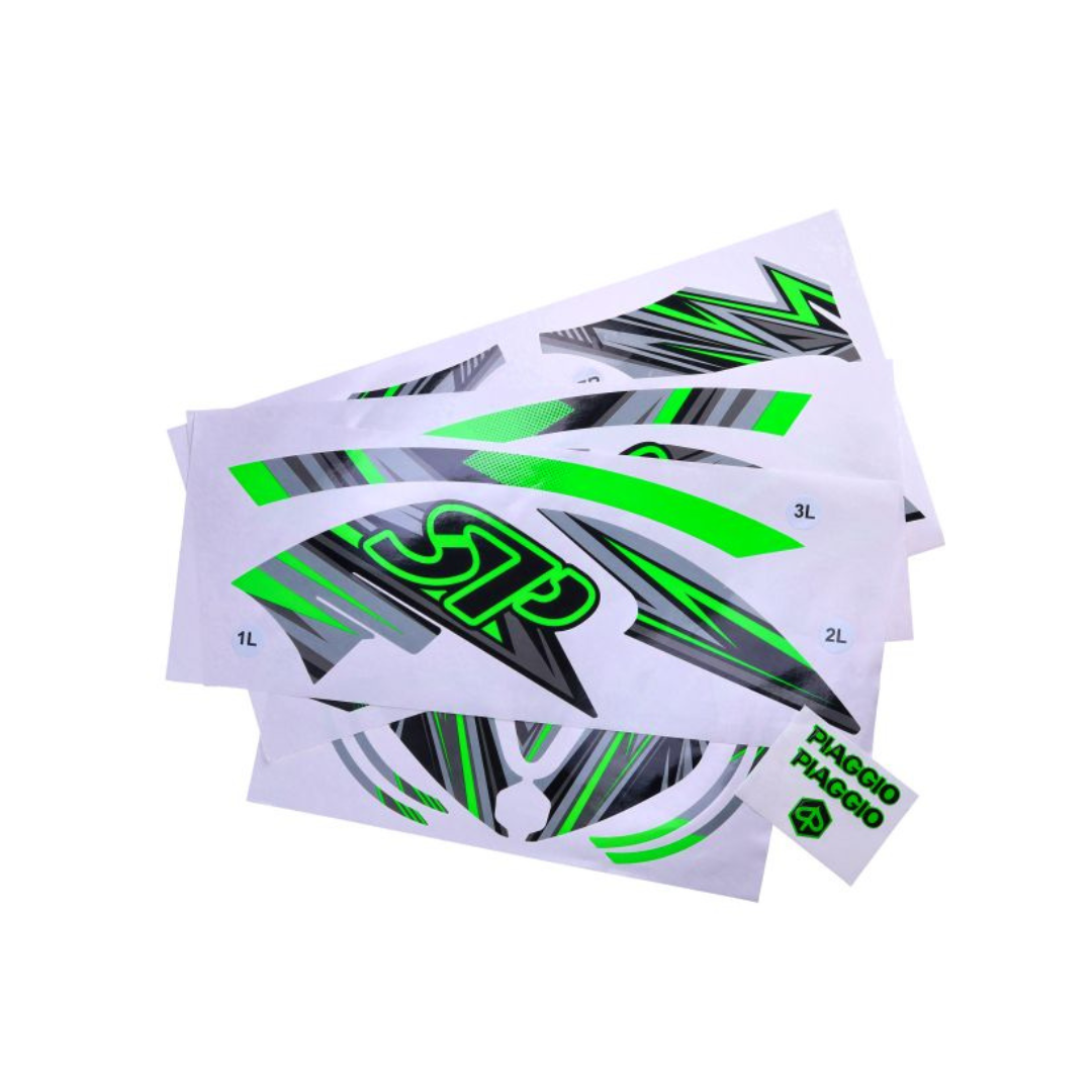 Piaggio 1 Sticker Sticker set Fluo Green GP1 Piaggio Zip – Fresh Parts