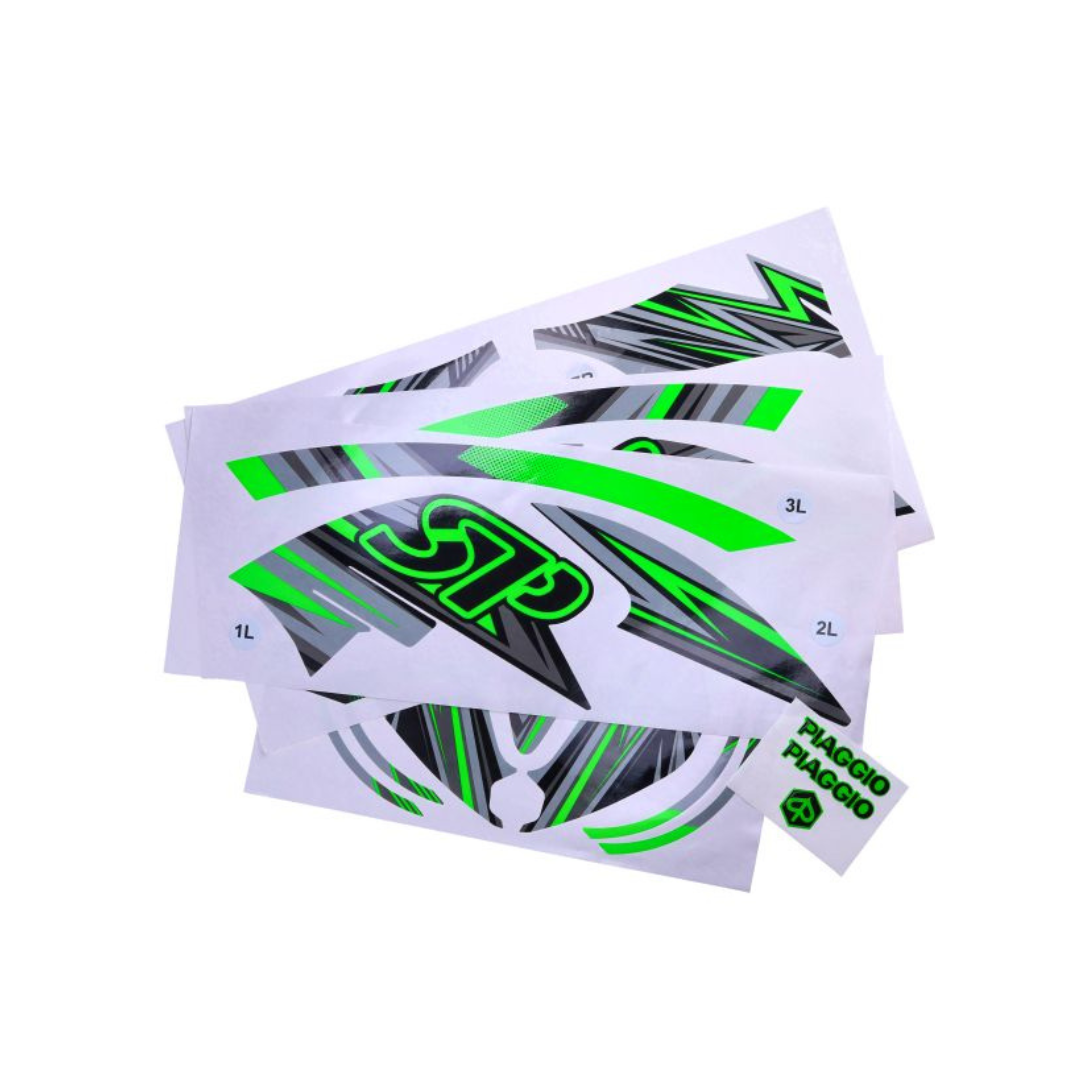 Sticker set Fluo Green GP1 Piaggio Zip