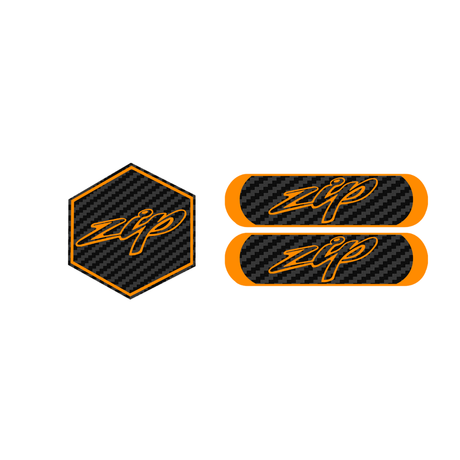 Carbon Zip Voorkap Logo + Reflector Bundel