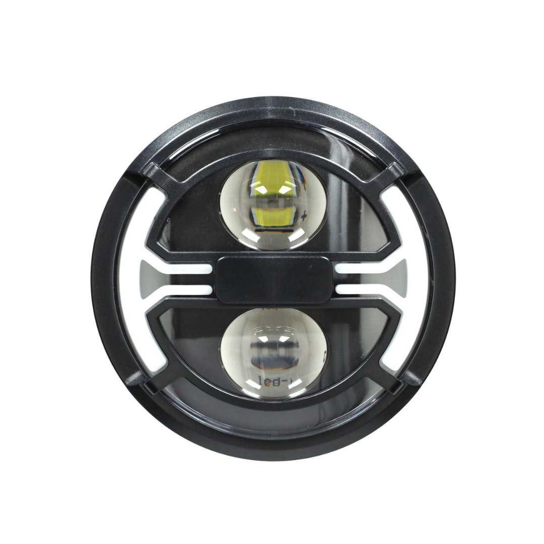 Faro originale a LED con frecce integrate + kit di montaggio spina 5 poli V8 Fatbike