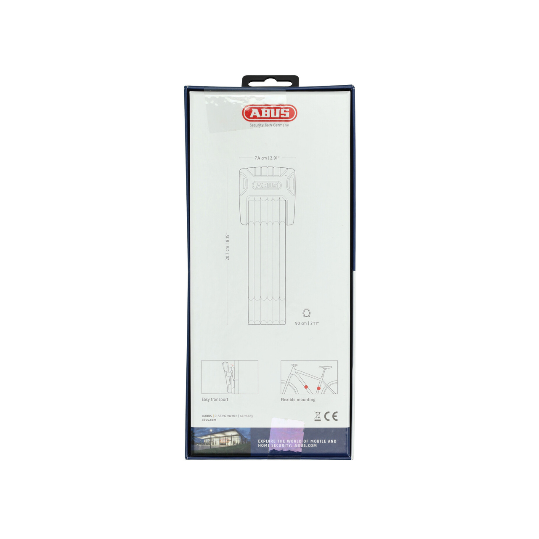 Lucchetto pieghevole Abus ART 2-Stars + Bordo Granit X-Plus 85CM Fatbike