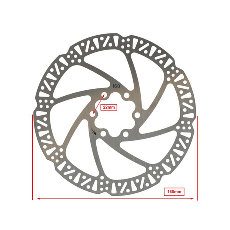 Disco freno idraulico versione 6 fori 160MM Fatbike