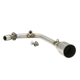 Akrapovic Uitlaatbocht + Ophanging Mat Zwart Piaggio 80cc 4 Takt Euro 4/5