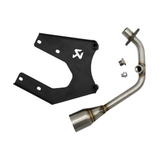 Akrapovic Uitlaatbocht + Ophanging Mat Zwart Piaggio 80cc 4 Takt Euro 4/5
