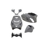 SP RS1 Kappenset + Runner Spiegels Nardo Grijs Piaggio Zip Bundel