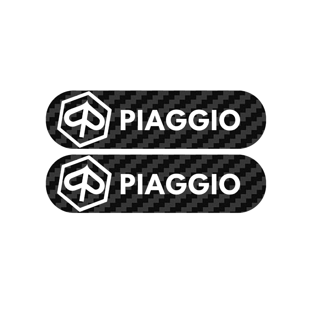 3D Reflector Transparent Piaggio Logo Carbon Zip