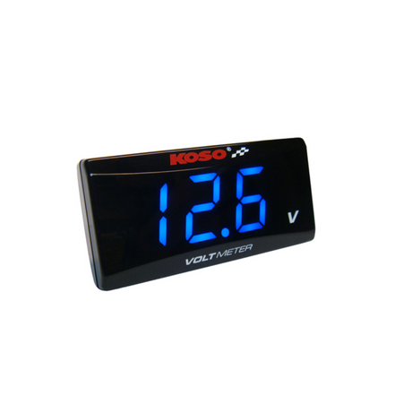 Voltmeter Koso Super Slim Style 8-18 Volt Blauw