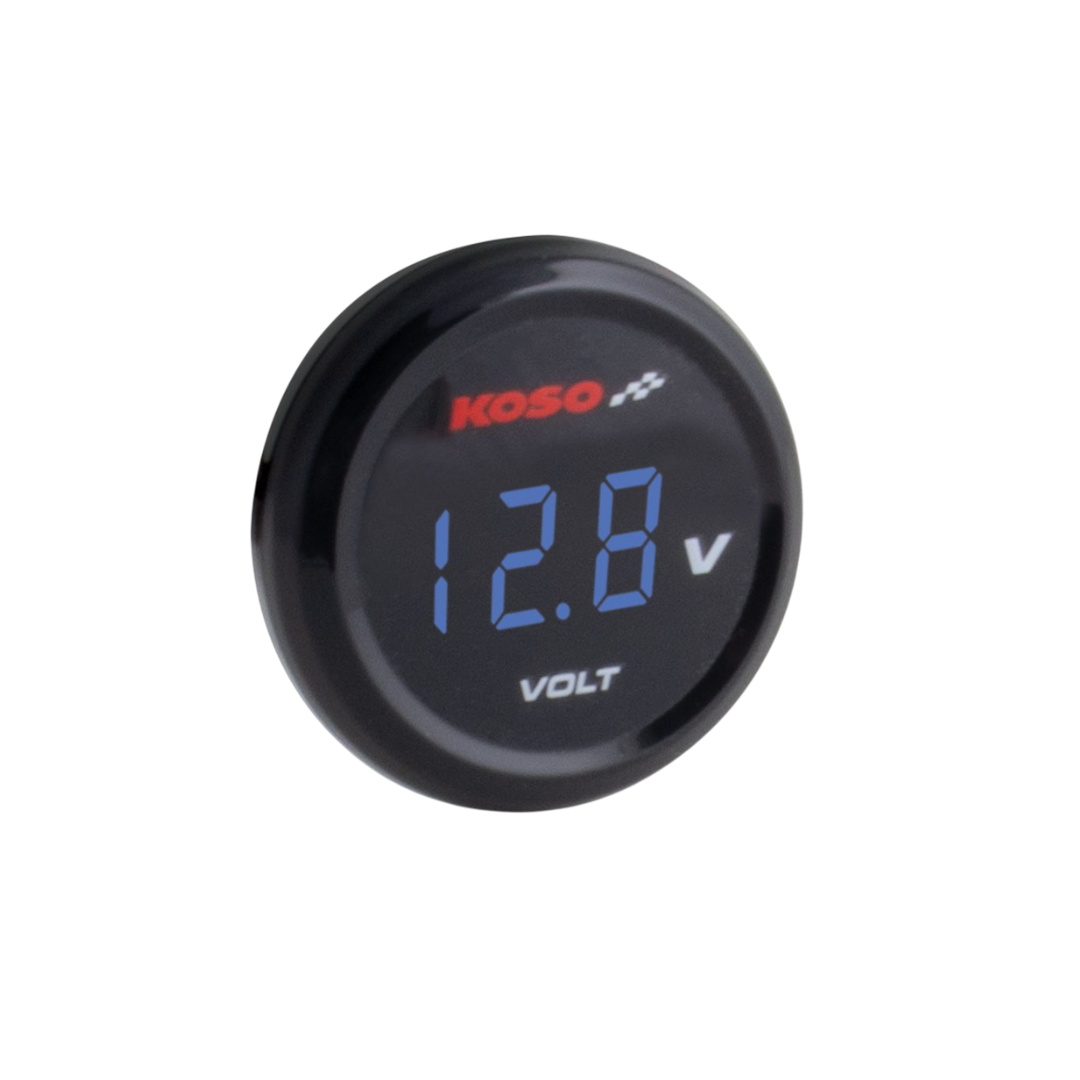 Voltmeter Koso 7-19,9 Volt Blauw