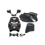 SP Couvercle Set Piaggio Zip Semi Mat Black + Grill Lighting White