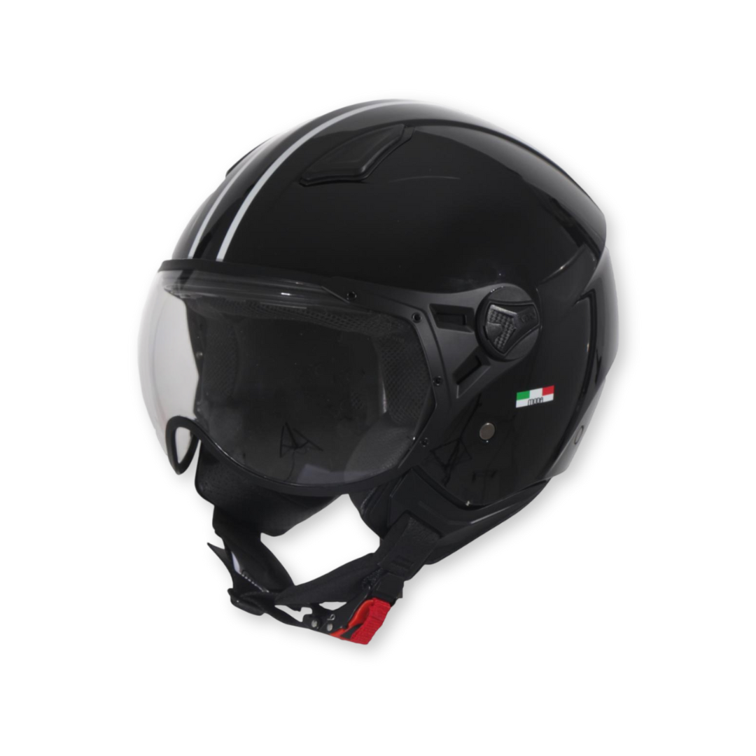 Helm Vito Moda Glans Zwart + Zwarte Voering