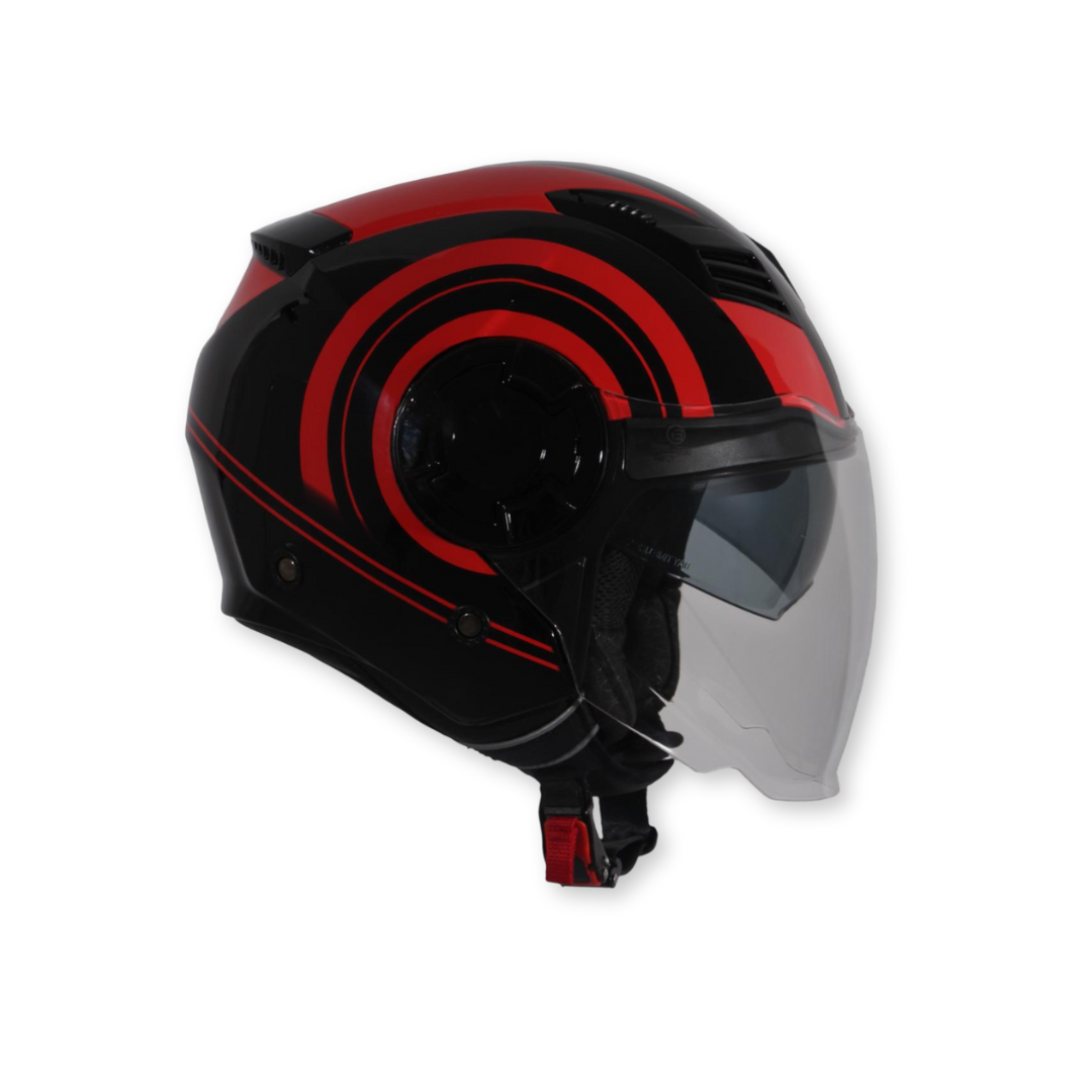 Helm Vito Isola Glans Zwart / Rood